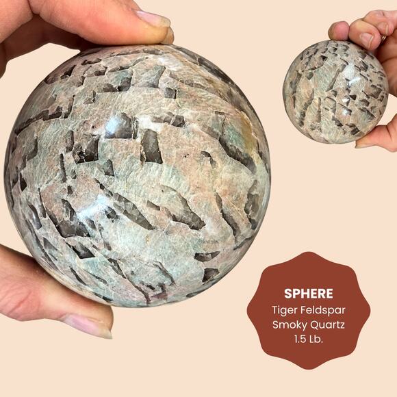 Crystal Spheres Feldspar Quartz Pink Amethyst Dalmatian Jasper - Picture 1 of 3